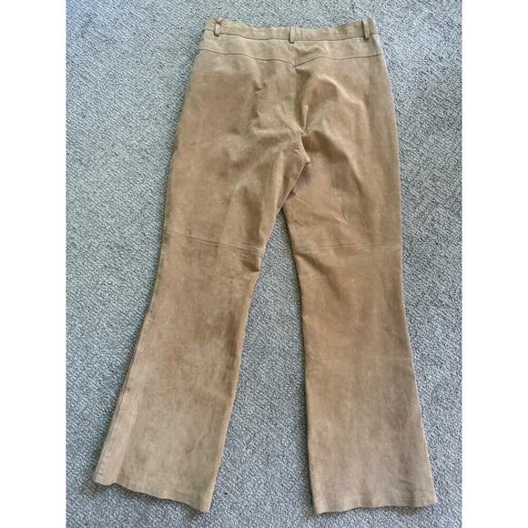Margaret Godfrey vintage lined suede beaded floral pants women’s 12 - Picture 2 of 11